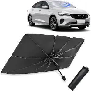 2025 업그레이드 된 자동차 앞유리 선쉐이드 우산 UV 블록 전면 창문이있는 접이식 대부분의