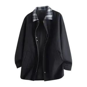 하프 모직 가을 빈티지 캐주얼 남사친 코트 트렌치 자켓 빅사이즈 라이트 DUCHI3