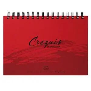 스케치북A5 아트스퀘어 하드커버 레드 크로키북 스케치 A5 80매