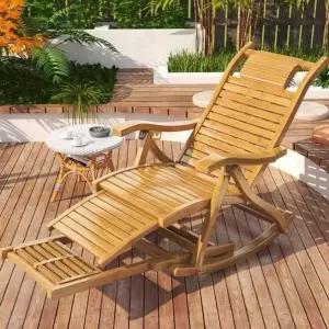 테라스 나무 흔들의자 안락의자 낮잠 리클라이너 흔들