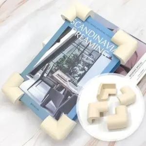 모서리가드 고급형 코너 쿠션 모서리보호대 L형 베이지 4P