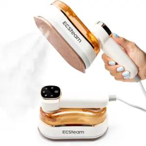 의류용 ECS팀 스팀기 및 다리미 2 in 1 휴대용 여행용 1200W 20s 고속 가열 접이식 디자인 180ml 탱크 23분