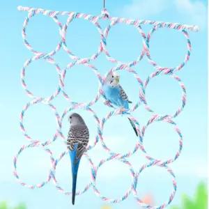 버드링 애완 앵무새 장난감 조류 새 사다리 놀이터 발톱 갈이 사랑 둥지 모란 새장 우리