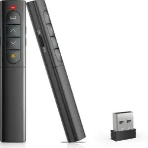 파워포인트 PPT 슬라이드쇼용 프레젠테이션 클리커 무선 슬라이드 리모컨 사무실 노트북/컴퓨터/맥 레드