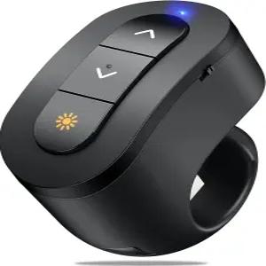 프레젠테이션 클리커 USB 충전식 파워포인트 핑거 링 RF 2.4GHz 무선 원격 맥 노트북 PC용