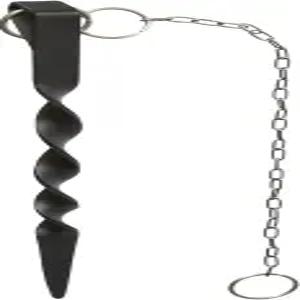 모나크 레인 체인 앵커 스테이크 - 12인치 야외 베이스 배수구용 접지 17인치 스테인리스 스틸 링크 있는