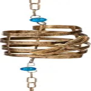 에버그린 가든 잠자리 유리 구슬 금속 비즈 홈통용 8피트 레인 캐처 체인 교체용 다운스팟 야외 정원