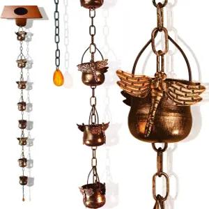 CT 할인점 다양한 레인 체인으로 집을 꾸미세요 - 솔리드 메탈 핸드 크래프트 가든 장식 드래곤플라이