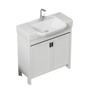 세면대 하부장 일체형 세라믹 소형 50cm 수납장 슬림 기본세트