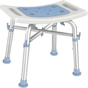 내부 욕조용 로요다 샤워 스툴 헤비 듀티 지지대 500파운드 튼튼한 알루미늄 의자 미끄럼 방지 벤치 높이