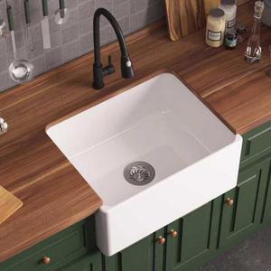 도기싱크볼 세라믹싱크볼 도자기 싱크대 A타입 사각 24인치 탑볼 배수구