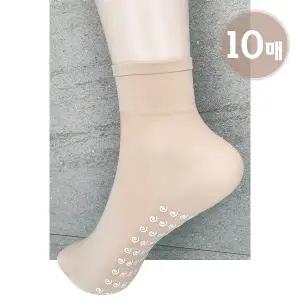 [보리보리/제이코튼]고탄력 구두 스타킹 양말 10켤레 20데니아 시스루 미끌방지 양말스타킹