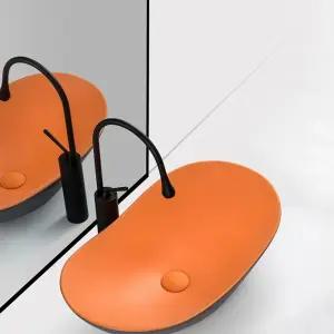 핑크 디자인 탑볼 원형 작은 건식 미니 세면기 세면대