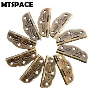 호환  MTSPACE 10 30mm x 22mm 도어 버트 경첩 합금 0도에서 280도까지 회전 골동품 청동 도구 부품