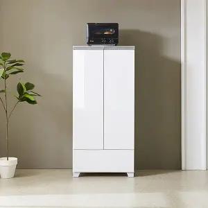 밀크 서랍 수납장 1280 주방수납장 복도 베란다 현관 다용도수납장 틈새장