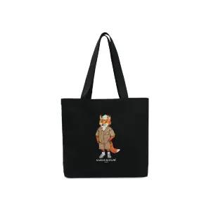 남여공용 드레스드 폭스 토트백 블랙 QU05109WW9042-P199