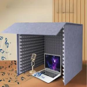 소형 방음부스 개인방송 스튜디오 연습실 그레이/그레 그레이 1인 60x60x60 프