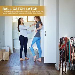 호환  10개입 구리 볼 캐치 스프링 도어 래치 가구 볼 락 옷장 도어 가구 스프링 래치