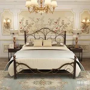 엔틱 철제 침대프레임 공주 인테리어 빈티지 프레임 라지