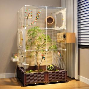 새장 대형 앵무새 사육장 75x75x91 대형새장 이동장 가정용 77cm 놀이터