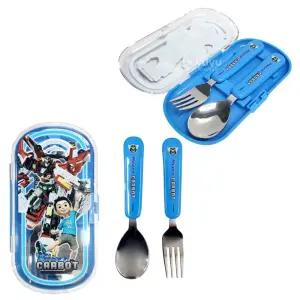 어린이수저구비 어린이집 미니스푼포크 1세트 케이스포함 수저세트 유치원 안방 헬로카봇용스푼