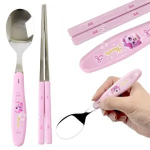 아동용젓가락질 유치원 스푼젓가락 1세트 하츄핑 교구 어린이집 안방 캐치티니핑베이직수저세트