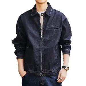 샤오원샵 남사친 데님 봄 빈티지 캐주얼 하드 청자켓 재킷 코트 키작남 꾹1