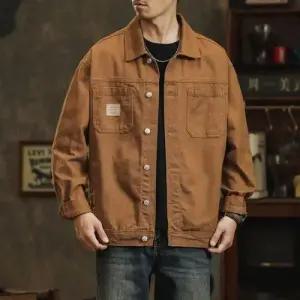 샤오원샵 남자 청 캐주얼 재킷 카고 워크 작업 청자켓 루즈핏 봄가을 키작남 꾹3