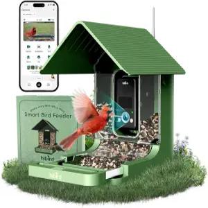 카메라가 장착된 윙홈 버드 피더 라이브 뷰가 32MP 사진 및 4K 비디오 5GHz/2.4GHz WiFi AI로 조류 종 식별