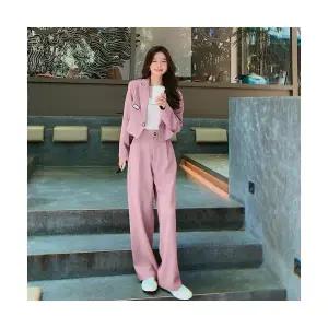포뇨 여성 잉글리쉬 핑크 정장세트 봄가을 투피스 OPH1