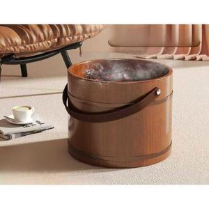 습식마사지 나무족욕통 마사지샵 원목 호두색 30 발마사지 35cm 마사지 커버