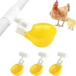 1/2인치 파이프용 PVC 티 피팅이 있는 치킨 워터 컵 자동 급수 시스템 누수 방지 병아리 닭 오리 메추라기