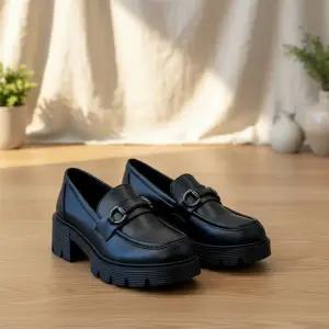 여성용 계절별 데일리 청키 통굽 로퍼