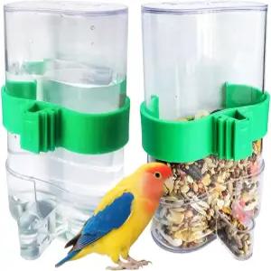핀치 러브버드 카나리아 작은 새를 위한 자동 물 공급기 앵무새 씨앗 먹이통 잉꼬 코카티엘 케이지