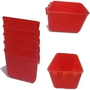 오리부키 케이지 컵 새 모이통 씨앗 그릇 닭 토끼 물 먹이 걸이 와이어 박스 16온스 반려 앵무새 잉꼬