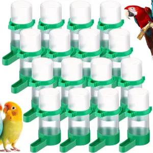 쓰리허니 16개 자동 조류 급수기 벌크 플라스틱 애완 앵무새 케이지 잉꼬 새장 메추라기 사랑새 급수 용품