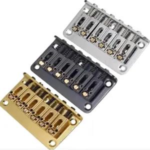 78MM 기타 고정형 하드테일 브릿지 롤러 새들 장착 스트라토캐스터 스트랫 호환 (블랙)