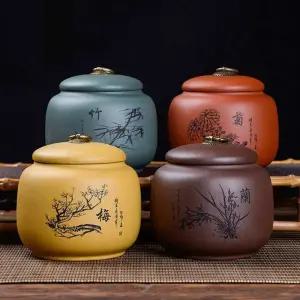 차 보관함 찻잎통 보이차 항아리 다도용품 버츄오 미니 원형