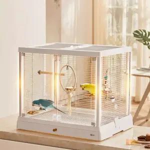 앵무새 아크릴 새장 사육장 패키지 바퀴달린 새용품 선반