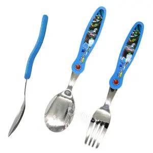 어린이 식사 스푼포크 1세트 x 5개세트 어린이식기 헬로카봇 디자인 교구 어린이집 유치원