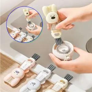 쌍문상회 세척솔 토끼 텀플러 물병 브러쉬 3가기능