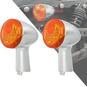 할리 스포츠터 XL883 1992-2022용 HDBUBALUS 리어 LED 방향 지시등 주행 브레이크 표시등 장착 크롬 하우징