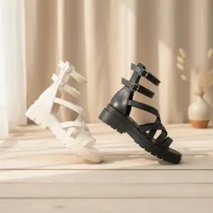 여성 여름 데일리 편안한 플랫폼 글래디에이터 스트랩 샌들