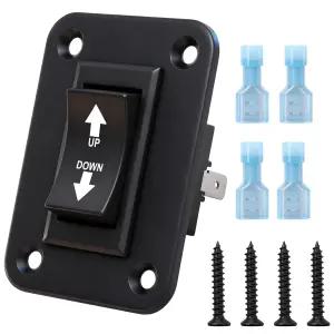 위스치 업 모멘티브 리버스 폴라리티 스위치 12V 30A DPDT 장착 플레이트가 있는 로커 RV 파워잭 5단 휠 텅