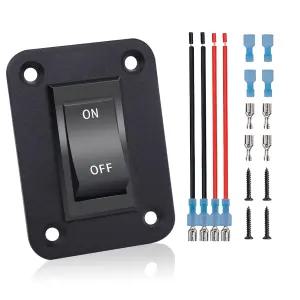 파워 스태빌라이저 스위치 RV 잭스 레벨링 순간 역극성 로커 20A 12V DC 캠퍼 5륜 트레일러 차양용 하네스