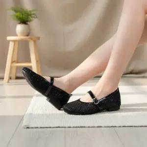 여성 봄여름 통기성 메쉬 플랫 메리제인슈즈