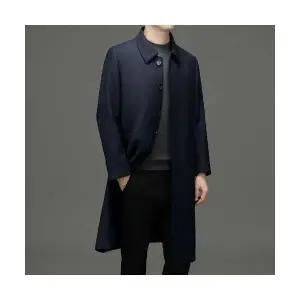 코아픽샵 남자 롱 가을 캐주얼 오는 키작남 트렌드 무릎까지 트렌치 코트 꾹3