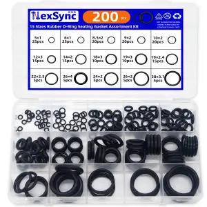 호환   호스 커넥터용 고무 O-링 밀봉 개스킷 모음 키트 도장 밸브 방수 내유성 200 개 15 가지 크기