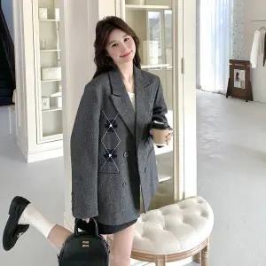 블랙팬서 여사친 캐주얼 오피스룩 초가을 정장 코트 슬림핏 OPH3