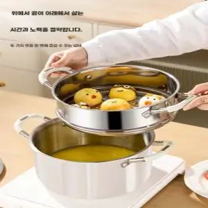 스틸 국냄비 두꺼운 무코팅 세라믹 냄비 도자기 0cm 찜냄비 3인용 강철